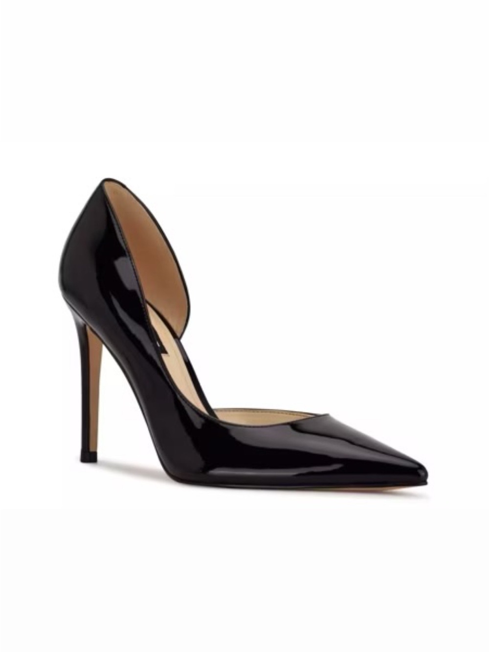 Nine West Folowe Pump Black Patent Pointed Toe Stiletto Size 7.5